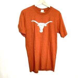Men’s Small Longhorns T Shirt Orange Cotton USCU Life Member